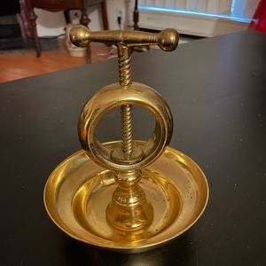Vintage 1960s Brass Screw Nutcraker